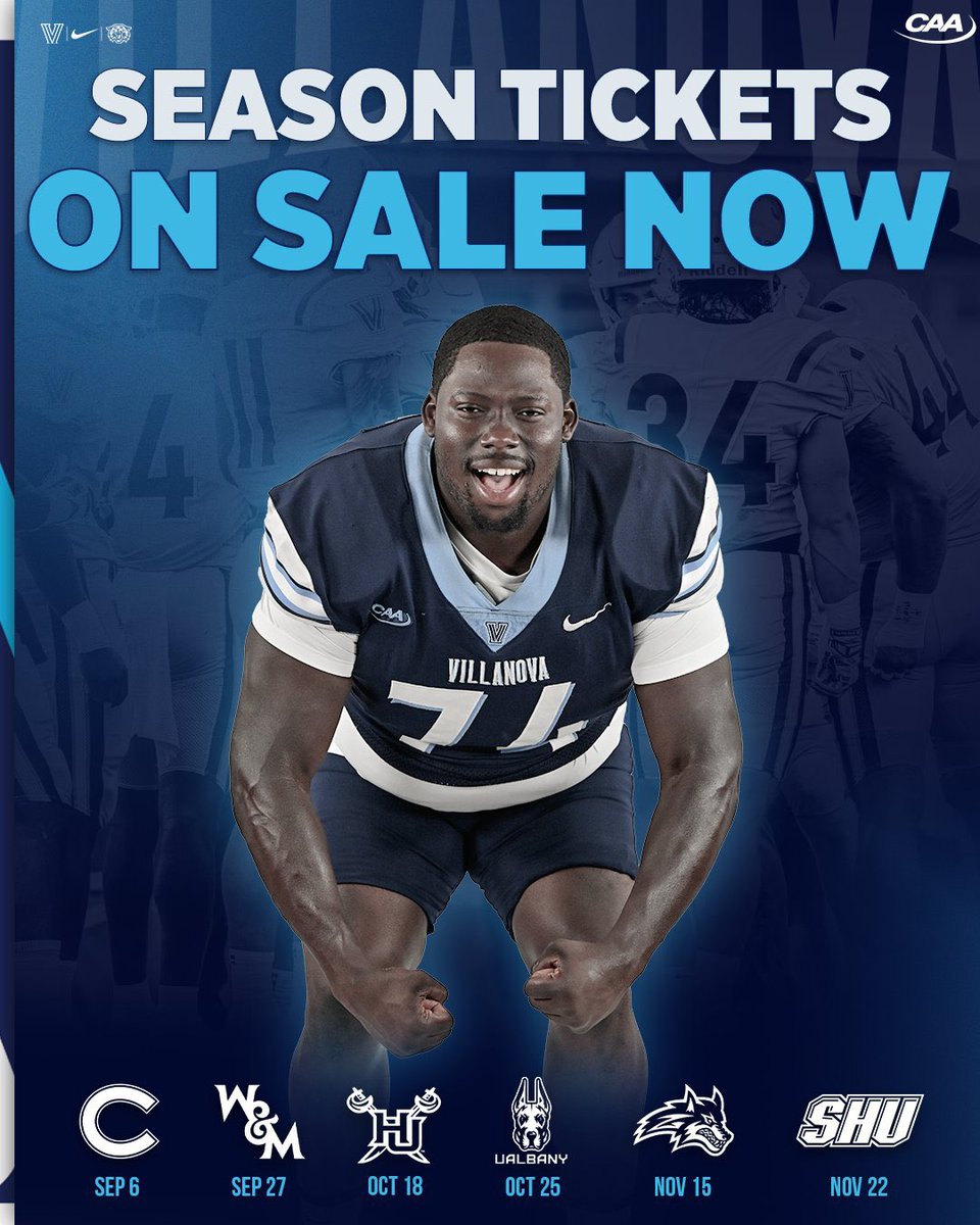 Villanova Athletics (@novaathletics) on Twitter photo #NovaNation, <a href="/NovaFootball/">Villanova Football</a> season tickets are on sale NOW 🏈✌️Let’s pack Villanova Stadium this fall!
🎟️: bit.ly/3S4mNLJ #NovaNation, <a href="/NovaFootball/">Villanova Football</a> season tickets are on sale NOW 🏈✌️Let’s pack Villanova Stadium this fall!
🎟️: bit.ly/3S4mNLJ