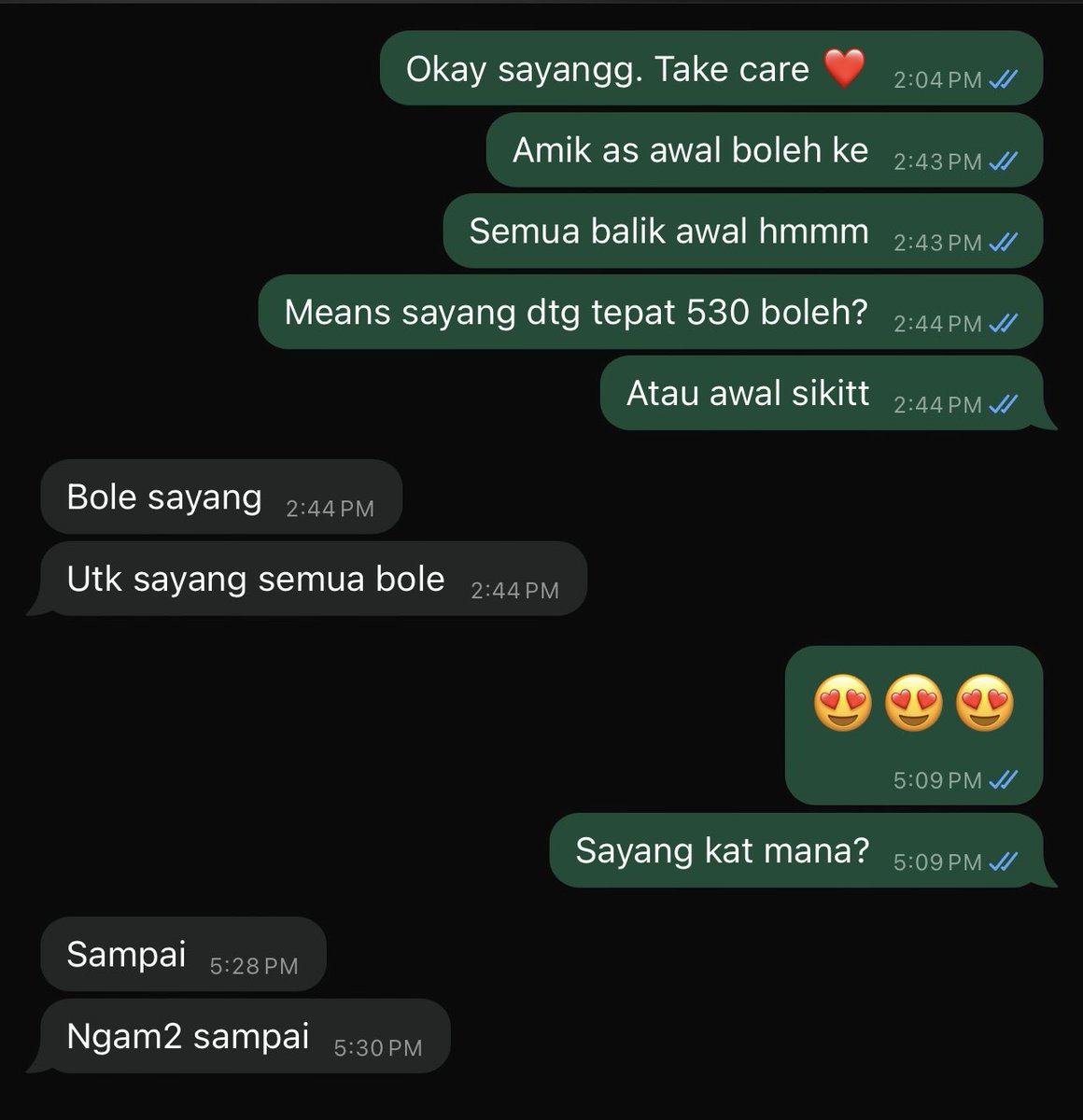 Asmalinasa07's tweet photo. @mhmmdhsm Hari2 mcm ni, tp kalau tetibe laki aku reply “ok” with emoji pulak tu, mmg dia sampai office aku tunggu la sampai aku keluar. Tp aku dh gerak naik grab la balik rumah 😆 https://t.co/Q8vF0xCMsO