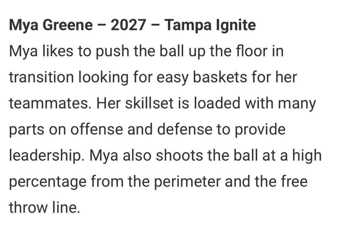 Thank you for the write up <a href="/JrAllStarBB/">Jr. All-Star Girls Basketball</a> <a href="/JrAllStarFla/">Florida Jr. All-Star GBB</a>.  <a href="/mikemillsnc/">Mike Mills WBB College Recruiting</a> <a href="/MeanRobg/">Robert  Greene</a> <a href="/CoachAmber/">Coach Amber Jennings</a> <a href="/TampaIgniteGBB/">Tampa Ignite GBB</a> <a href="/RealCoach_D/">Coach Joeyn Dearsman</a>