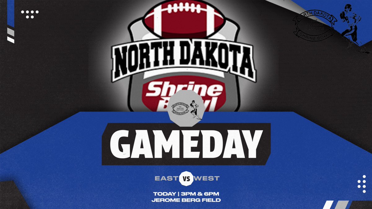 Comet Football (@mayville_fb) on Twitter photo It's <a href="/ndshrinebowl/">ND Shrine Bowl</a> gameday!
🗓️ - Today
📍 - Jerome Berg Field
⏰ - 3pm: 11 Man / 6pm: 9 Man It's <a href="/ndshrinebowl/">ND Shrine Bowl</a> gameday!
🗓️ - Today
📍 - Jerome Berg Field
⏰ - 3pm: 11 Man / 6pm: 9 Man
