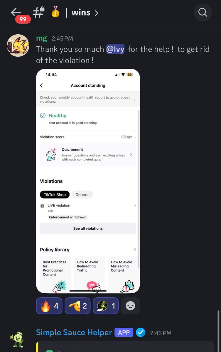TikTok Shop violations are the worst.

More creators are getting them than ever before. 

This is why we have a dedicated team to fight for creators. 

We cracked the code.

Join us today and stay protected.