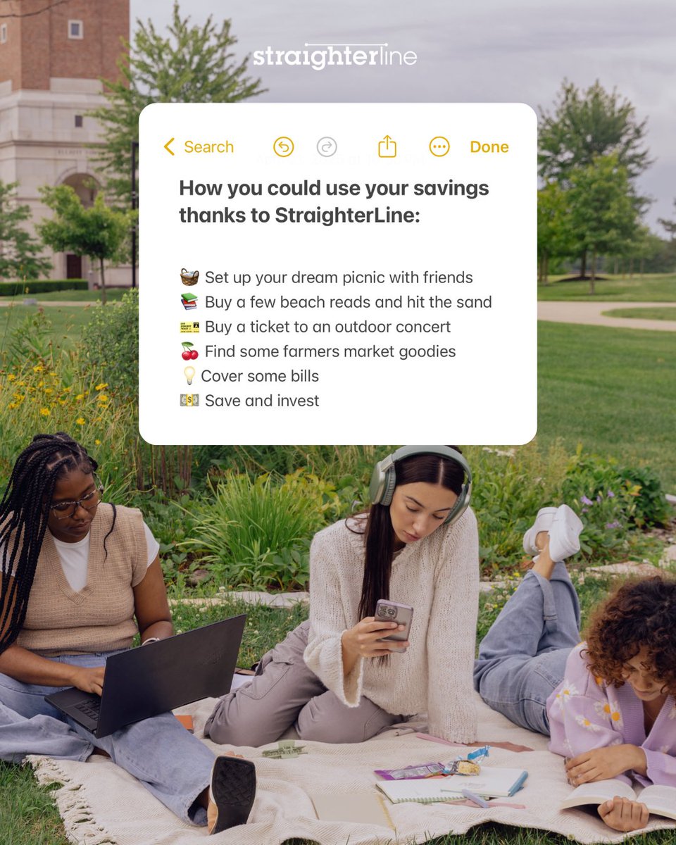 Start checking off your summer bucket list with the money you save by earning college credits through StraighterLine!