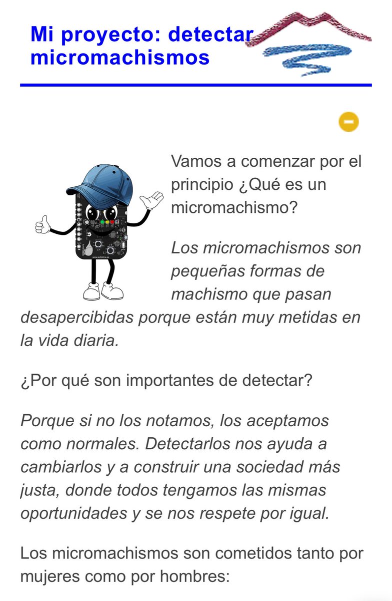 mecky1972's tweet photo. Para #IgualdadYRobotica #reto4 @educaINTEF usando la #IA viene muy bien la actividad final de mi proyecto de elaboración de materiales con #Echidna. Completo en ➡️ https://t.co/lwxKjPtRgQ Detectar #micromachismos @lobo_tic https://t.co/kjIdkAxMYp