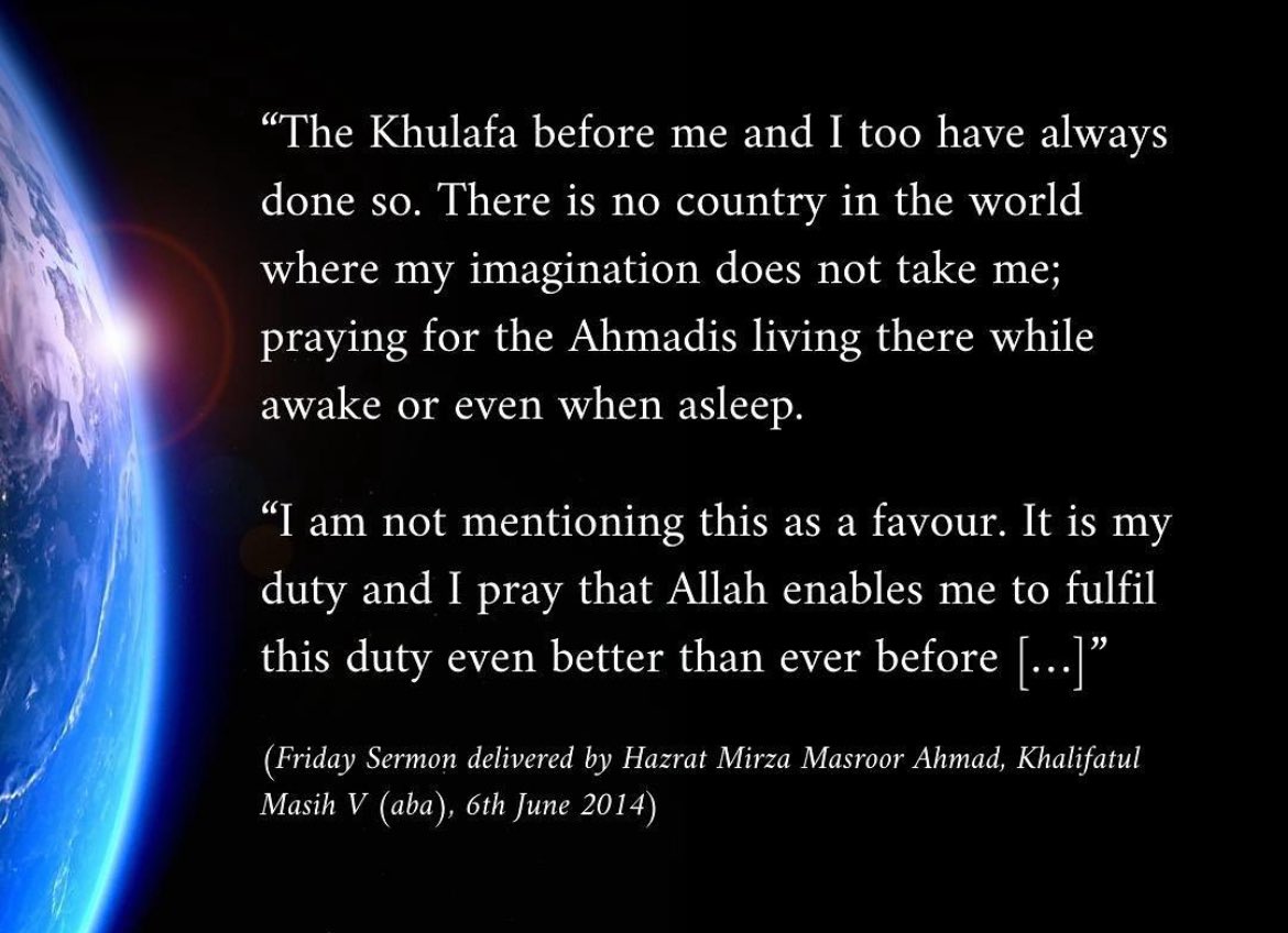 A Caliph Who Cares &amp; Prays For All Of Us 💙 #Khilafat