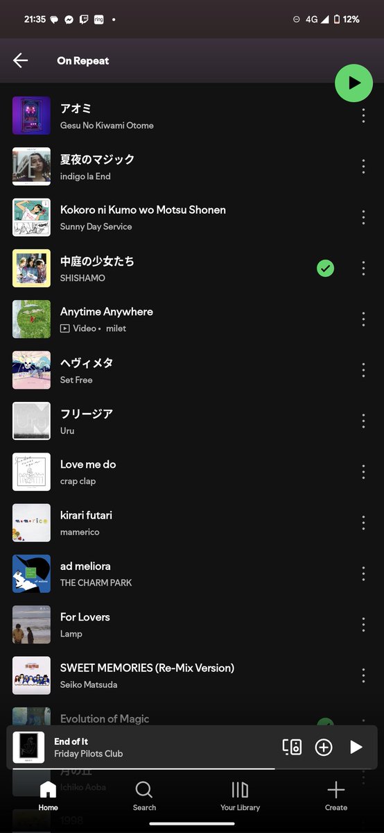 me vs my on repeat ✨