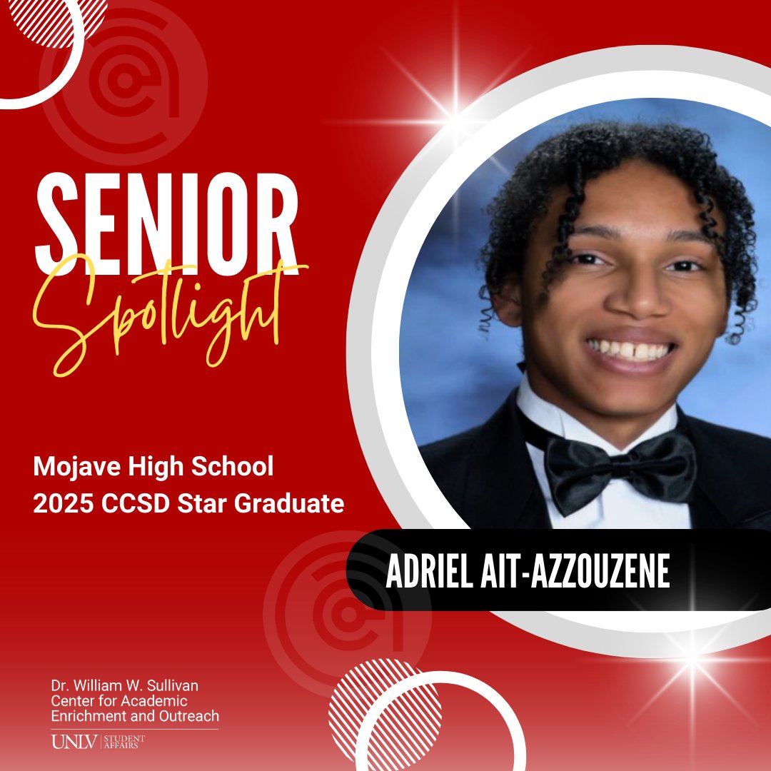 UNLV Center for Academic Enrichment & Outreach (@unlvthecenter) on Twitter photo Meet Adriel, a #TRIOETS student & a #CCSD Star Graduate! With a perfect 4.0 GPA, Adriel is slotted to be the valedictorian at Mojave HS. He also scored a perfect 36 on the ACT & is a National Merit Scholar Finalist!
Adriel is headed to <a href="/MIT/">Massachusetts Institute of Technology (MIT)</a> this fall!
#UNLV #CAEO #TRIOWorks Meet Adriel, a #TRIOETS student & a #CCSD Star Graduate! With a perfect 4.0 GPA, Adriel is slotted to be the valedictorian at Mojave HS. He also scored a perfect 36 on the ACT & is a National Merit Scholar Finalist!
Adriel is headed to <a href="/MIT/">Massachusetts Institute of Technology (MIT)</a> this fall!
#UNLV #CAEO #TRIOWorks