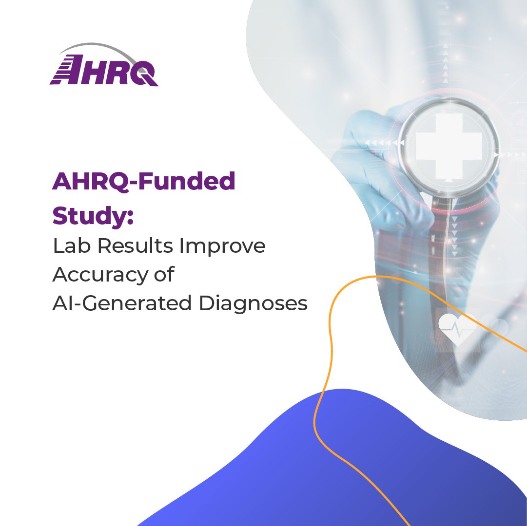 AHRQ (@ahrqnews) on Twitter photo An #AHRQ-funded study in <a href="/npjDigitalMed/">npj Digital Medicine</a> shows that adding lab results boosts LLM diagnostic accuracy by 30%. GPT-4 excelled with 55% Top-1 accuracy. Check out the study to learn about the impact of LLMs on #DigitalHealth. pubmed.ncbi.nlm.nih.gov/40102561/ An #AHRQ-funded study in <a href="/npjDigitalMed/">npj Digital Medicine</a> shows that adding lab results boosts LLM diagnostic accuracy by 30%. GPT-4 excelled with 55% Top-1 accuracy. Check out the study to learn about the impact of LLMs on #DigitalHealth. pubmed.ncbi.nlm.nih.gov/40102561/
