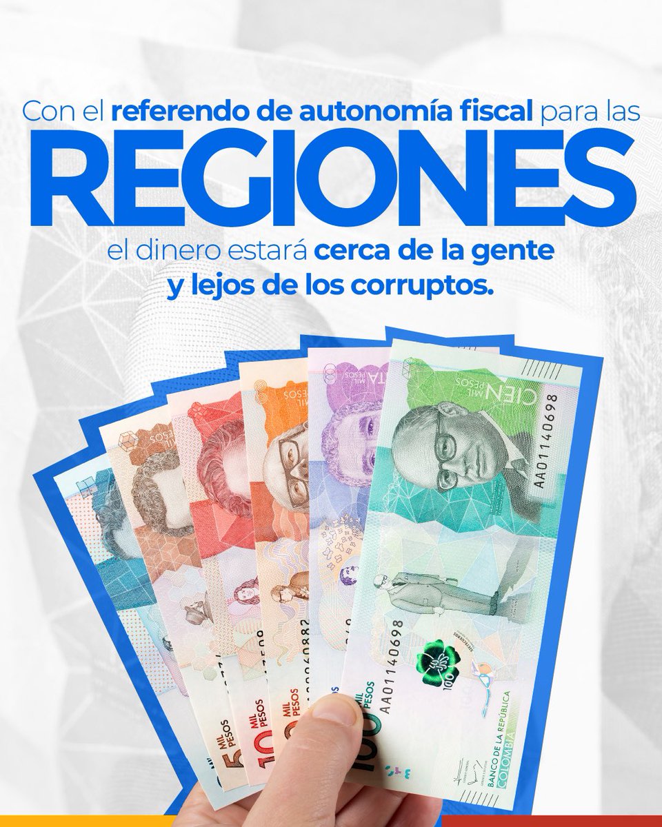 ¡La plata debe estar donde se necesita, no donde se pierde! 💰🗳️ Con el referendo, las regiones tendrán el control. #PorLasRegionesFIRME #AutonomíaFiscalYA #TresMillonesDeFirmas #BailaPorTuRegión