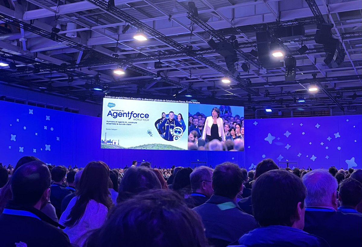 MariloMeta's tweet photo. 📷 Honored to be featured during the @salesforce  Agentforce World Tour Paris 🇫🇷
Even though I wasn’t physically in Paris, being part of the global Salesforce community’s visual storytelling was incredibly meaningful. 
#Agentforce #Salesforce #AI #CustomerSuccess #SalesforceMVP https://t.co/oRAVRnIM7k