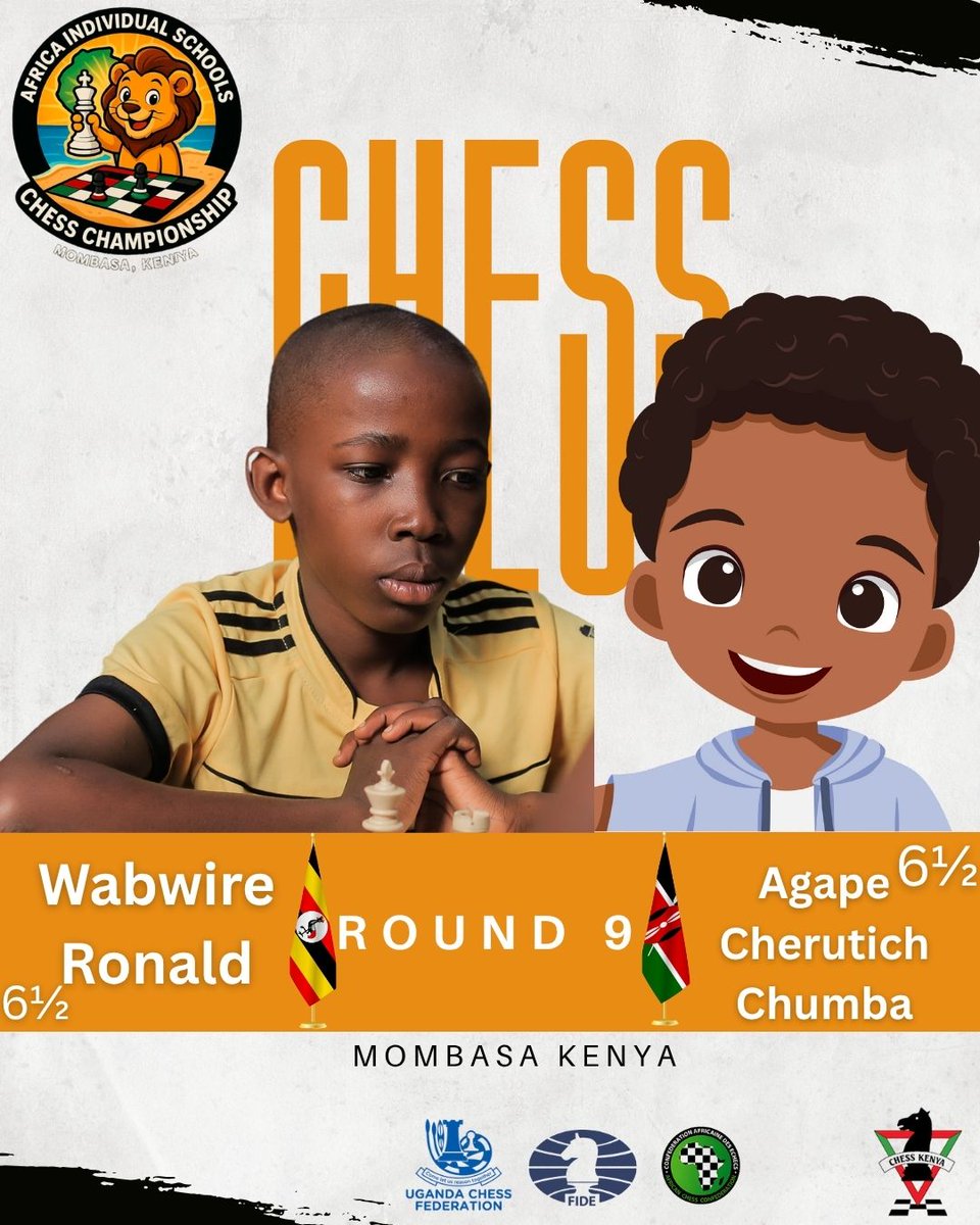 BaniBulletin's tweet image. 🔹 U7&amp;amp;9: Francis Tumusiime faces 🇰🇪 Daanish Shah for a podium spot!
#ChessUganda #Mombasa2025 #MedalHunt
