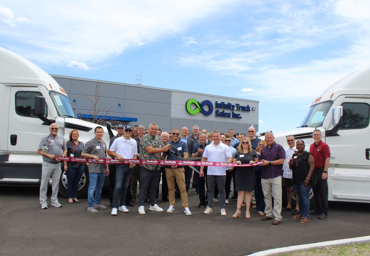 Congratulations on your grand opening, Infinity Truck Sales! Infinity Truck Sales specializes in selling used heavy equipment such as semi tractors, van trailers, flatbed trailers, and more.
🌐 infinitytrucksales.net
📞 815-680-1050 
📍 3100 S. 1st St., Unit A, DeKalb