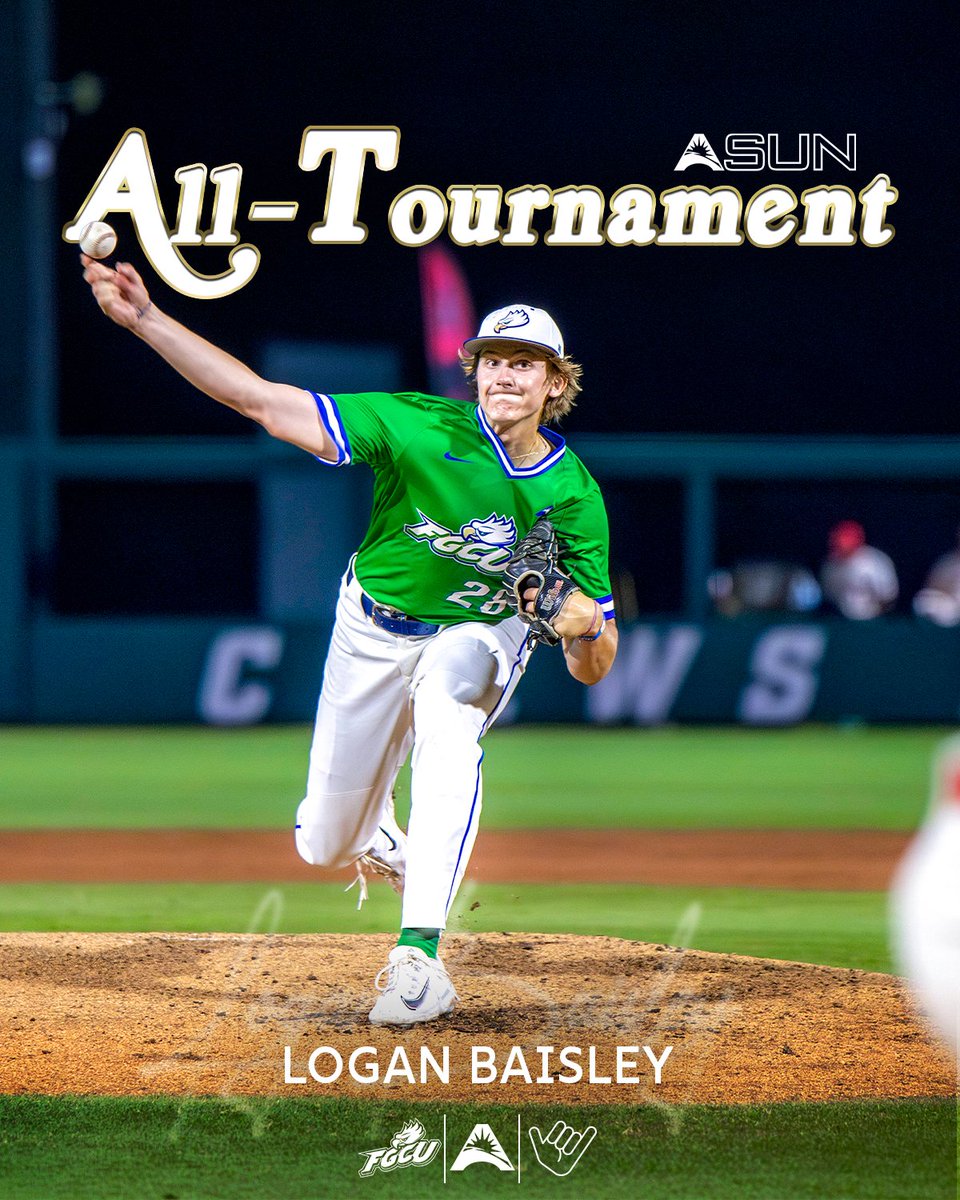 6 IP, 6 H, 🔟 Ks, 🚫🅱️🅰️🆖
Logan Baisley is a member of the ASUN All-Tournament Team 
#WingsUp