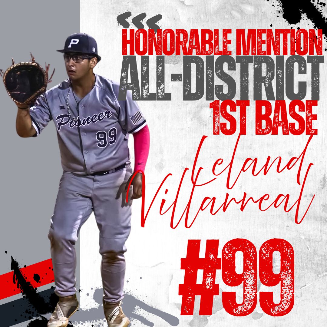 Congratulations to the following Sharyland Pioneer Diamondback baseball athletes on being named All District Honorable Mention:
Sam Quintanilla, All District HM Outfield
Leland Villarreal, All District HM 1st Base