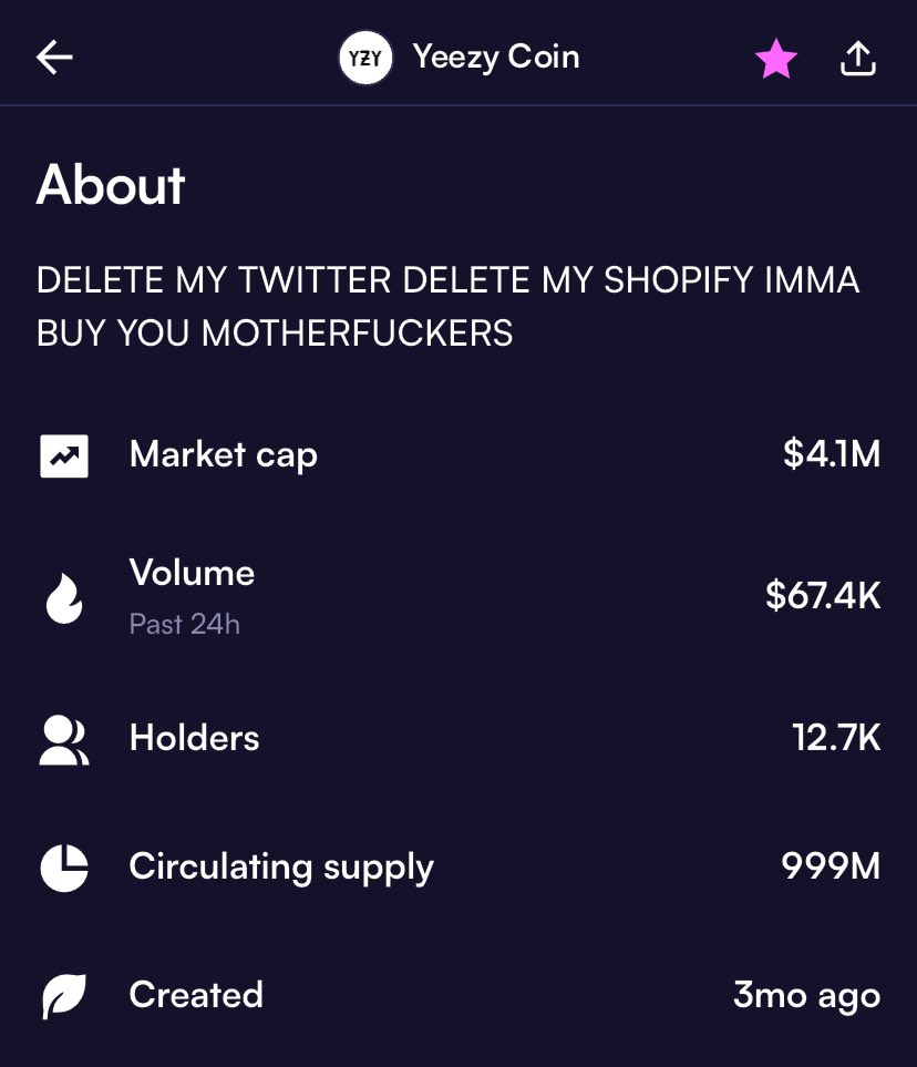 _Maester_'s tweet image. Been pondering forensic linguistics a lot recently, wrt the bios for these tokens. The bio for $YzY specifically stands out to me. I cant find an instance in Ye’s twts where he calls fans “motherfuckers” or uses the shorthand “IMMA.” I don’t see Ye ever talk about deleting his…