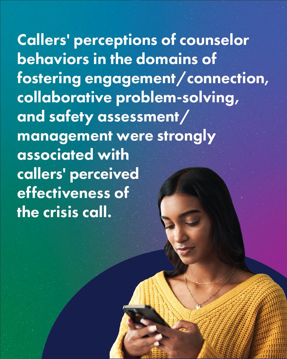 988Lifeline's tweet photo. New research in Suicide & Life-Threatening Behavior shows 988 is saving lives:

✅ 98% felt helped
✅ 88% said it stopped self-harm
✅ Strong outcomes linked to counselor connection & safety planning

Research like this is key to strengthening crisis care.
https://t.co/8gXeHXDKvV