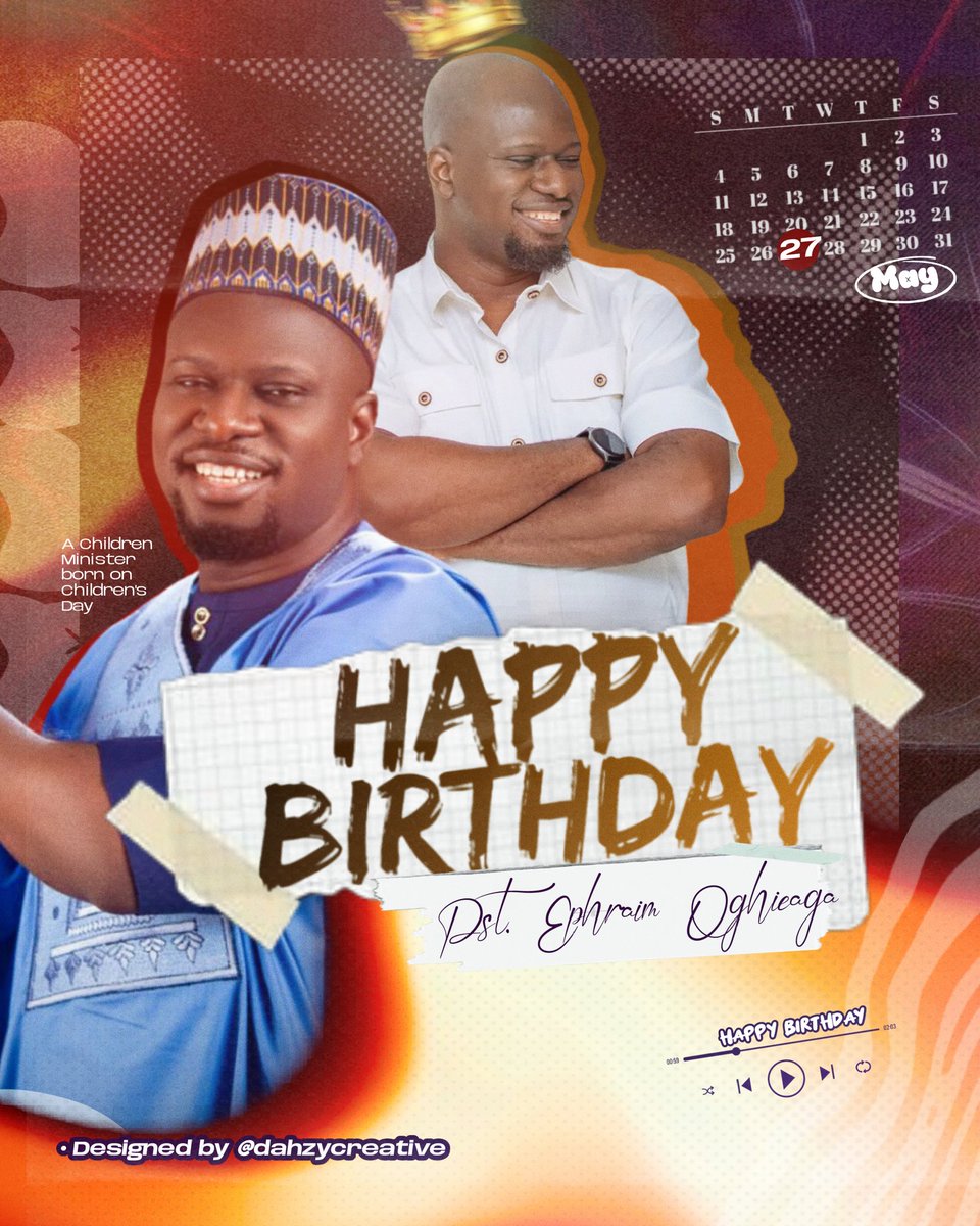 dahzy_creative's tweet photo. A Children Minister born on Children's Day. 
Best friend of teenagers.
Father
Teacher
Mentor..... The lost is endless.

Here's a design I did to celebrate an amazing personality I really do admire ❤️ https://t.co/q5e1im0fTB
