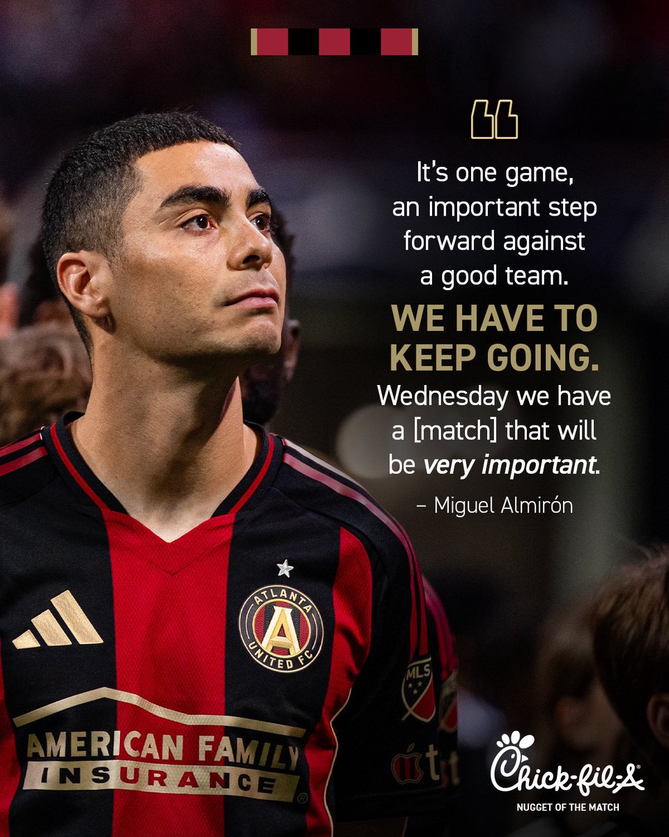 ATLUTD's tweet photo. Step by step. Go again on Wednesday.

More work to be done, ATL 😤 https://t.co/m9KFoyJfvu