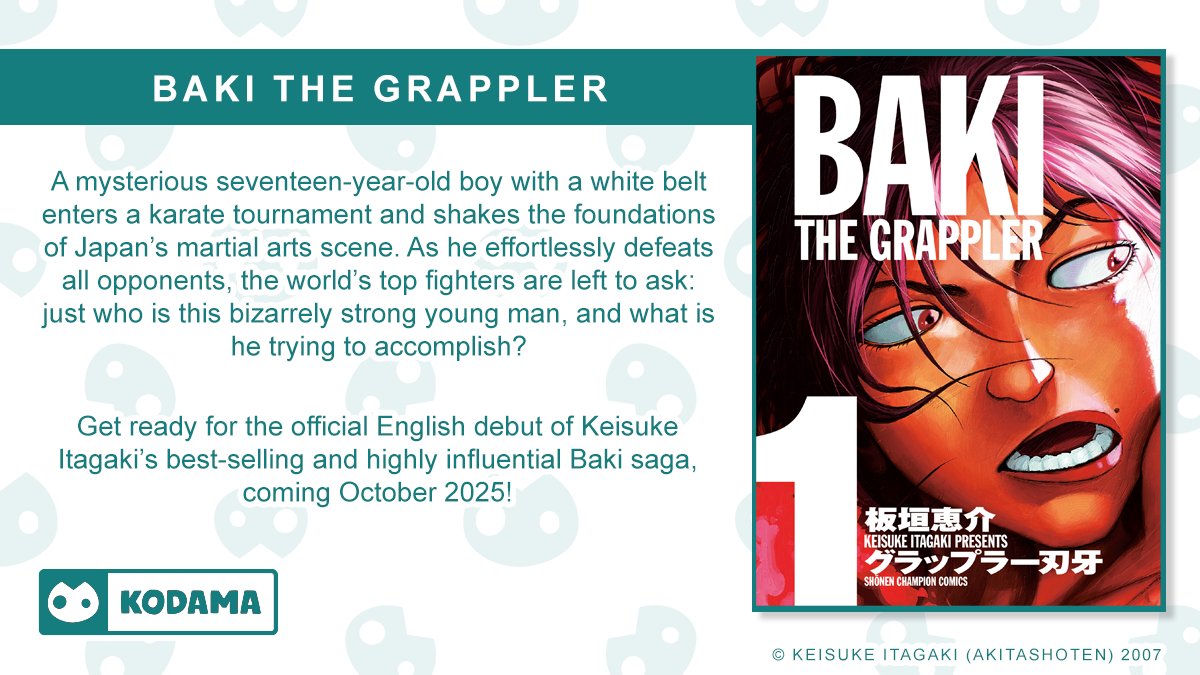 MARK YOUR CALENDARS 🗓️
Baki the Grappler is coming soon 💪🔥

Curious about the release? Drop your questions in the comments! ⬇️