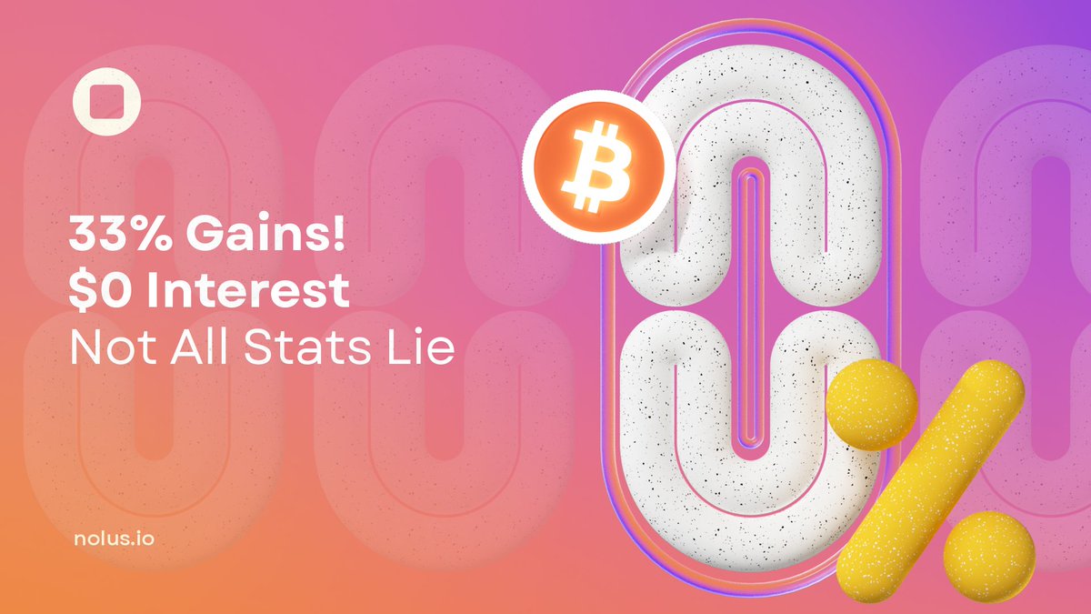 “There are three kinds of lies: lies, damned lies, and statistics”

But some numbers speak for themselves

In May, Nolus users realized ~33% average gains on alloyed $BTC longs — and paid $0 in interest

#DYOR