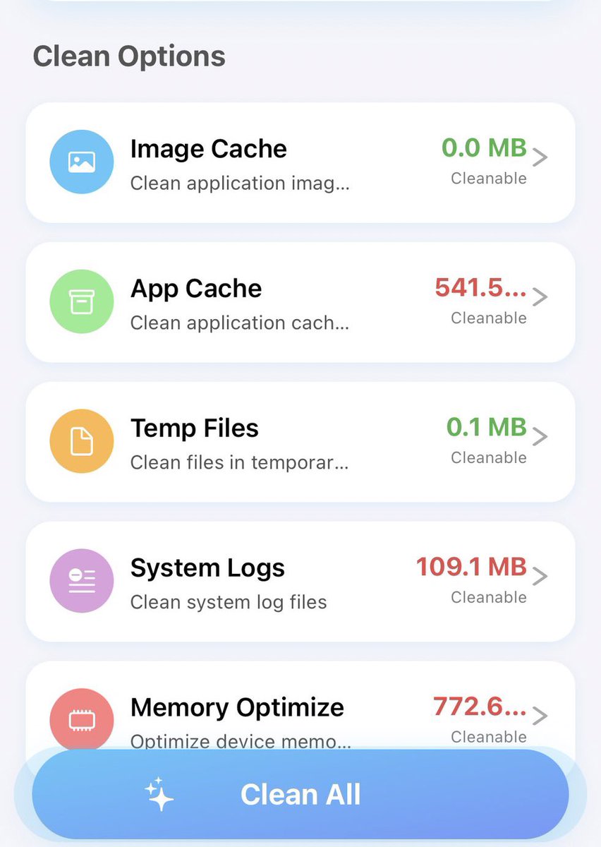 تطبيق TrollCleanTool
مخصص لمستخدمي #TrollStore
تطبيق جميل يضيف لك خيارات للجوال مثل حذف ملفات الكاش وتحسين الذاكرة وحذف الذاكرة المؤقتة والكثير
تطبيق جميل ومميز 
للتحميل
github.com/GeoSn0w/idevic…