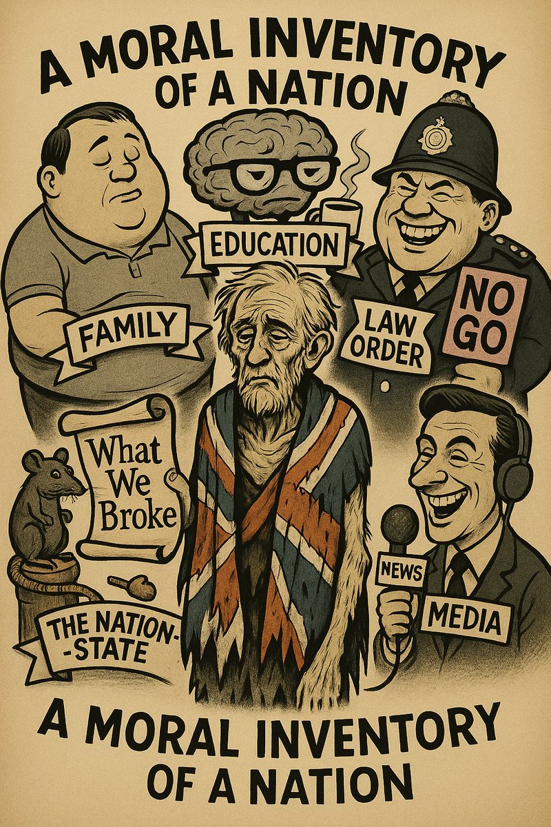 Annemarieward's tweet image. Read Essay 2. A MORAL INVENTORY OF A NATION.  
This isn’t mismanagement. It’s misdirection.  
What We Broke and Who We Betrayed 
open.substack.com/pub/annemariew… 

#NationalRecovery #StepTwo #BritainInDecline #TimeToReckon