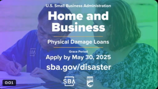 There is more time for homeowners, renters, businesses and nonprofits to apply for physical damage loans from
<a href="/SBAgov/">SBA</a>

Apply by May 30, 2025 at sba.gov/disaster #LARecovery