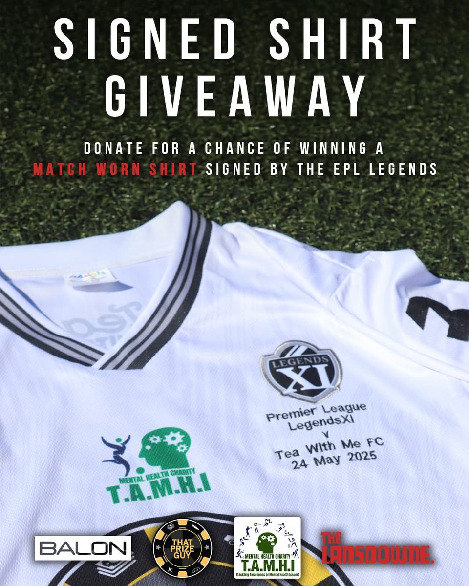 Win a signed top from our Legends match .  Enter draw by donating <a href="/elonmusk/">Elon Musk</a> just in case your interested