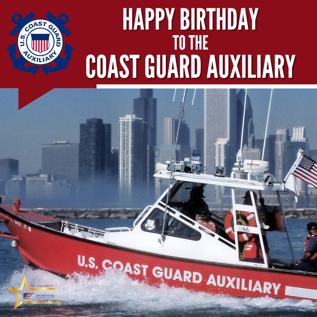 Happy Birthday to the U.S. Coast Guard Auxiliary! Thank you for your unwavering commitment to protecting our waters, saving lives, and serving our communities.