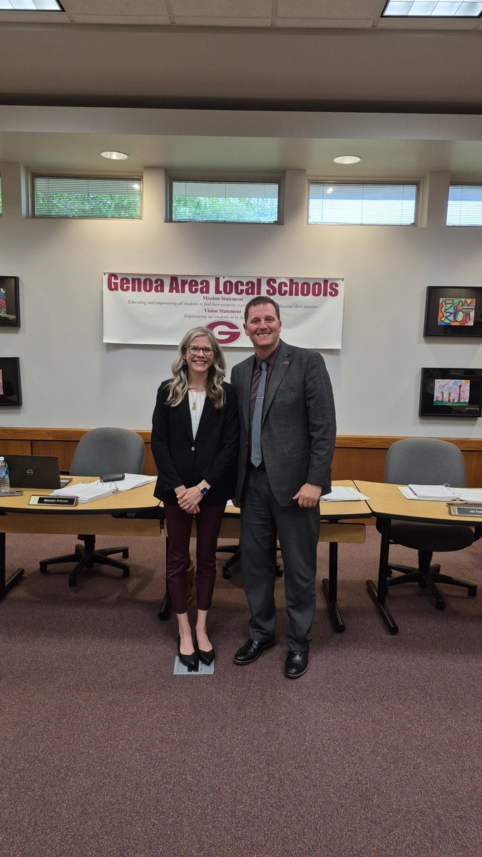 We’re thrilled to welcome Mrs. Brianna Waddell as the new principal of Genoa Elementary! Mrs. Waddell, who was board approved last week, brings a wealth of experience in ele education and a heart for building strong relationships with students, staff, and families. Welcome Bri!