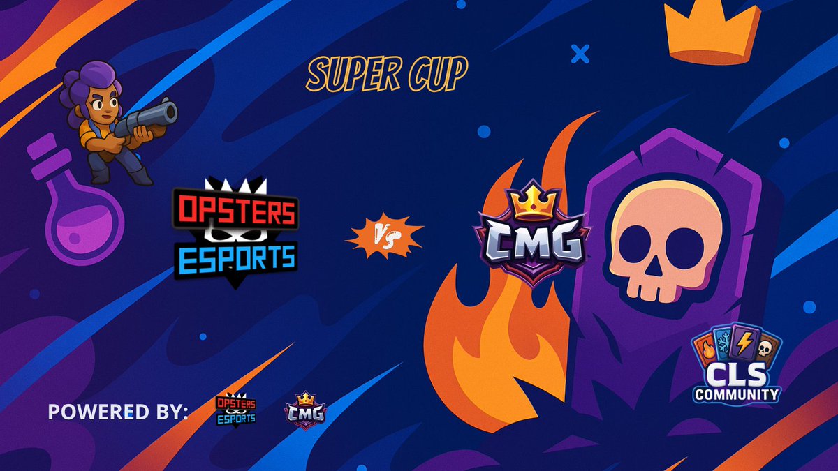 CLS Community (@colosseum_7) on Twitter photo We presents to you the CR Super Cup 3rd edition !
This match will take a place in this week !
<a href="/OpsterseSports/">Opsters eSports</a> (winner of CR CLS League S7) vs <a href="/CMG_EsportsCR/">CMG E-Sport</a> (winner of CR Mini Cup CLS S5) We presents to you the CR Super Cup 3rd edition !
This match will take a place in this week !
<a href="/OpsterseSports/">Opsters eSports</a> (winner of CR CLS League S7) vs <a href="/CMG_EsportsCR/">CMG E-Sport</a> (winner of CR Mini Cup CLS S5)