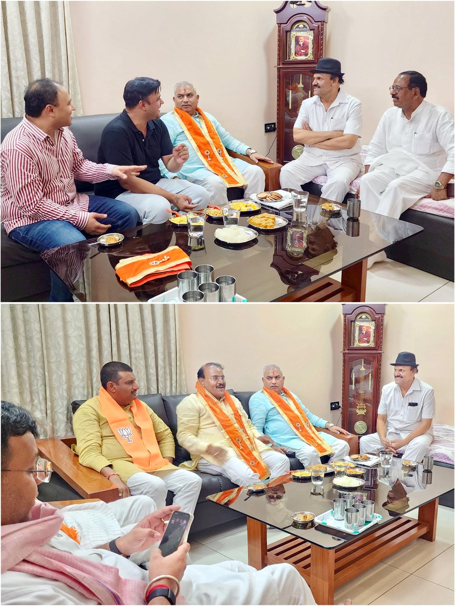 Sudarshanguptaa's tweet photo. भारतीय जनता पार्टी के राष्ट्रीय सह संगठन महामंत्री श्री @shivprakashbjp  भाईसाहब का स्वनिवास पर स्वागत किया.. https://t.co/QGEnmDjwKs