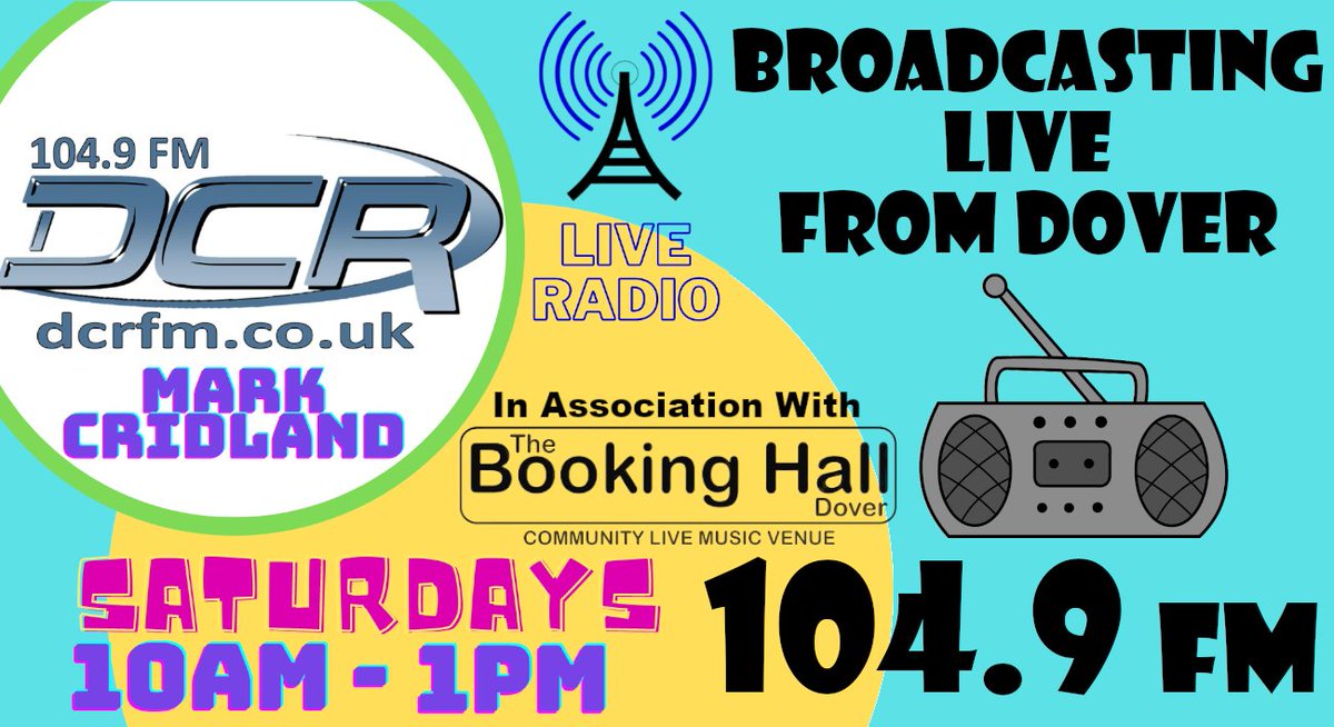 🎙️ Mark Cridland (@radio_mark) on Twitter photo Remember to join me every Saturday on #Dover's #radio station <a href="/DoverCR/">DCR 104.9FM</a> 104.9FM
10am - 1pm
I have #fun features such as the mid-morning #musical, the three-question #quiz, #WeirdNews, #Traffic, #Interviews & #music from the #90s to now!
🎧📻 Remember to join me every Saturday on #Dover's #radio station <a href="/DoverCR/">DCR 104.9FM</a> 104.9FM
10am - 1pm
I have #fun features such as the mid-morning #musical, the three-question #quiz, #WeirdNews, #Traffic, #Interviews & #music from the #90s to now!
🎧📻