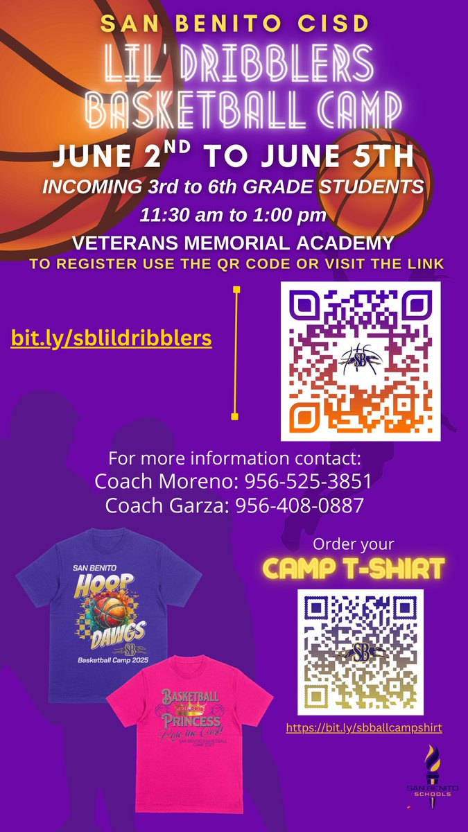 SanBball's tweet photo. Please sign up your student/athlete.  Camp is next week.  We begin on June 2nd.  FREE for all our SBCISD students. https://t.co/pL7XnpH7g5