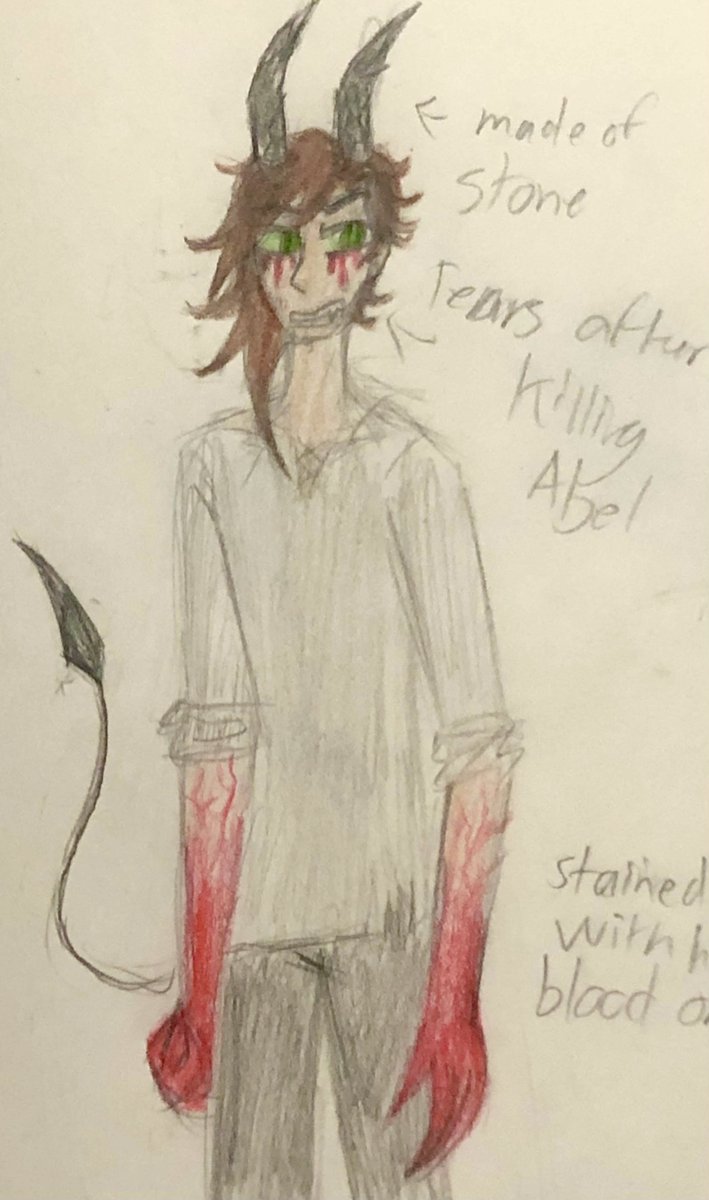 SeductiveNTired's tweet photo. I figured I need to stop procrastinating and finally post my Cain design here, so here he is.
#HazbinHotel #HazbinHotelcain #HazbinHotelOC #HazbinHotelAbel https://t.co/89UBkhAz9e
