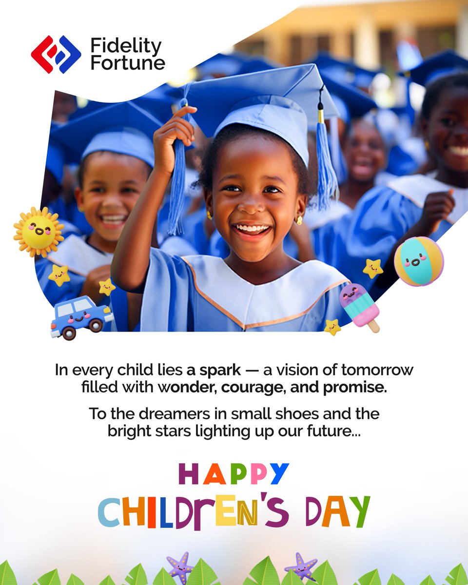 FidFortNg's tweet photo. In every child lies a spark — a vision of tomorrow filled with wonder, courage, and promise. To the dreamers in small shoes and the bright stars lighting up our future...

#FidelityFortune #EnablingFutures #ChildrensDay2025 #LittleDreamsBigFutures https://t.co/UbITIQ4sW0