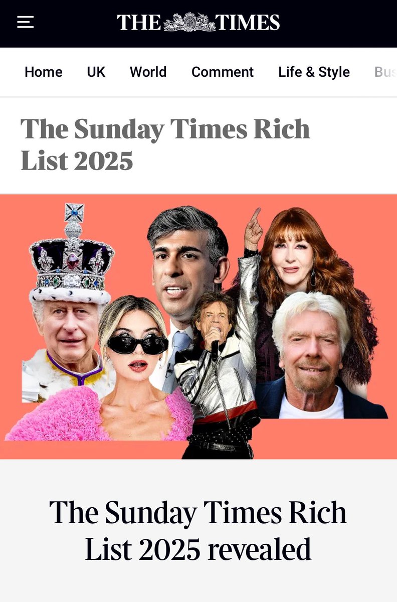 CIBLeeds's tweet photo. Top 30 from Sunday Times Rich List. Let us pray for these people who have been gifted huge wealth. Pray that they create further wealth honourably, blessing many people with good work and that they will give generously to many good causes including Christian initiatives. 🙏 https://t.co/6hZKLaUUwP