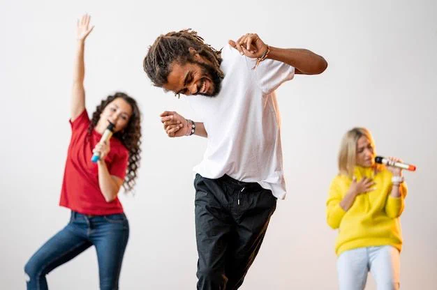 People dancing to music