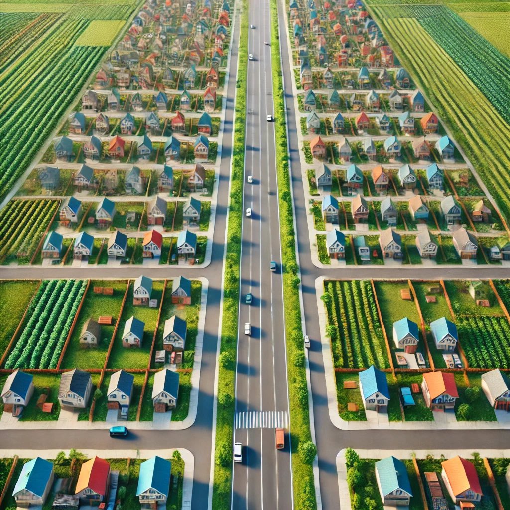 📍 Türkiye nüfusu: 87 milyon..
Aileleri ortalama 3 kişi alsak;
🟰 29 milyon hane lazım.

Herkes 400m2 bahçeli evlerde yaşasa;
🟰 11.600km2 alan yapıyor. 
📍 Konya yüz ölçümü: 38.873km2..