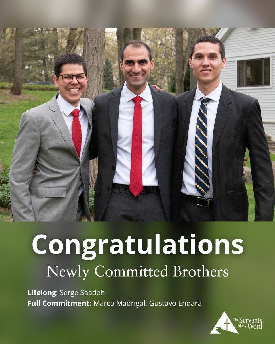 We are pleased to announce that these three brothers recently made commitments to the Servants of the Word!