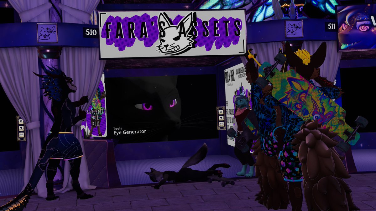 FaraVR's tweet image. First time doing a Furality booth and it&apos;s going well!

Got a demo avatar with both the Skateboard and Mug courtesy of @TheFoodMan52 as well as a demo avatar of the Fara Rex!

Please feel free to stop by, love chatting with all of ya&apos;ll~  

Can find it at stall 510