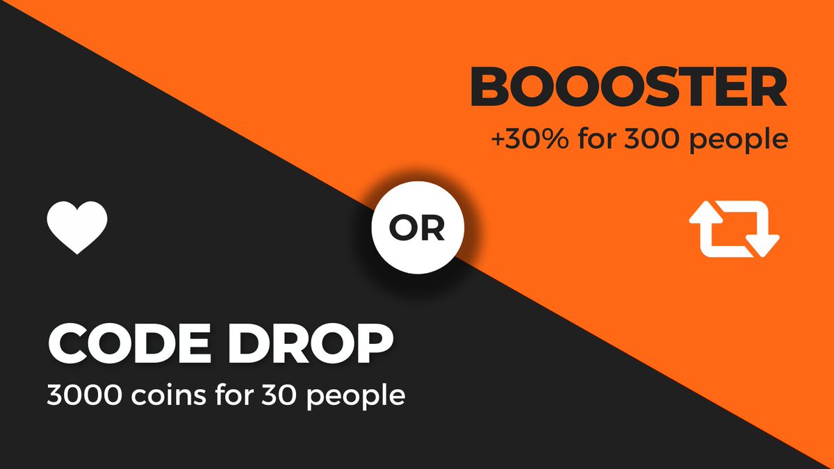 We’re bringing back one of our favorite sections — Booster or Code? 💥

Take a look and vote using your reactions! Based on your picks, we’ll drop an extra code/booster tomorrow 😊