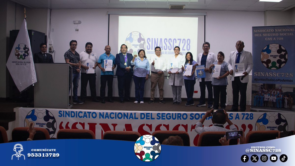 sinassc's tweet photo. Se juramentó la nueva Junta de Base del HN Callao “Luis Negreiros Vega”, con presencia de autoridades y aliados. Seguimos fortaleciendo la organización sindical en defensa de los derechos laborales. #SINASSC728 #ESSALUD #TrabajoDigno #CASNuncaMás https://t.co/TlgACbgLa9