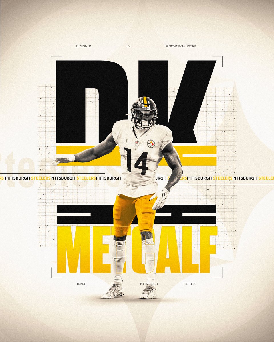novickyartwork's tweet image. DK Metcalf —&amp;gt; @steelers 

#smsports #sportsdesigns #HereWeGo