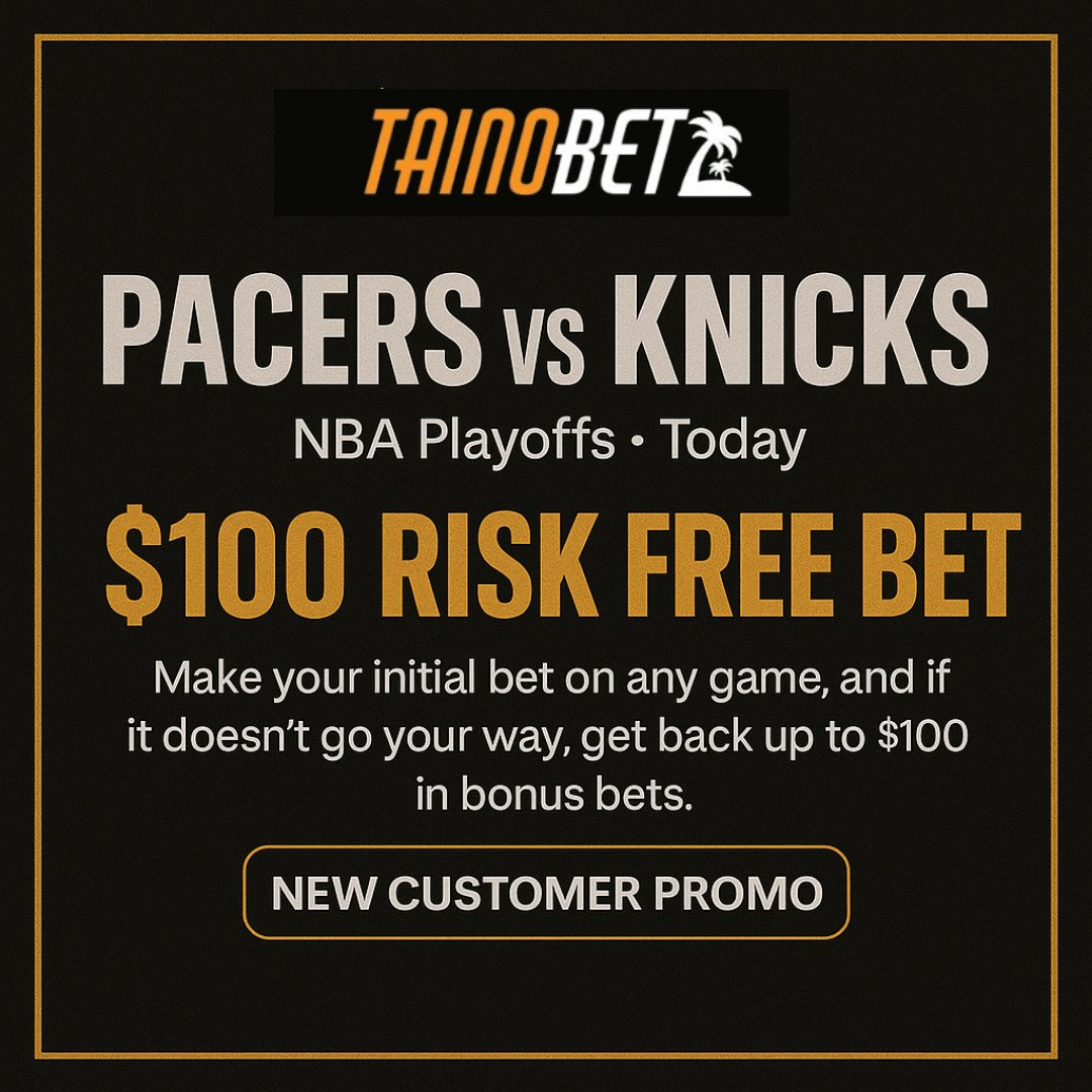 🤔 Can the Pacers extend their lead to 3-1, or will the Knicks even the series in Game 4?

🔥 Don't miss out—check the latest odds and place your bets now at Taino.bet! 

#NBAPlayoffs #Pacers #Knicks #SportsBetting