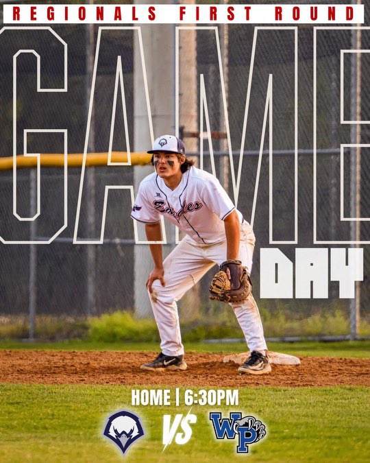 GAME DAY! Edison hosts West Potomac tonight in the 1st round of region playoffs. First pitch @ 6:30. Come out and support your Eagles! #EaglePride #Family ⚾️🦅