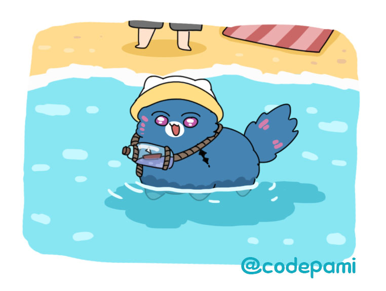 codepami's tweet image. Let&apos;s go to the beach~ ⛵️🌊🏖️🦀
#rover #brant #wuwa