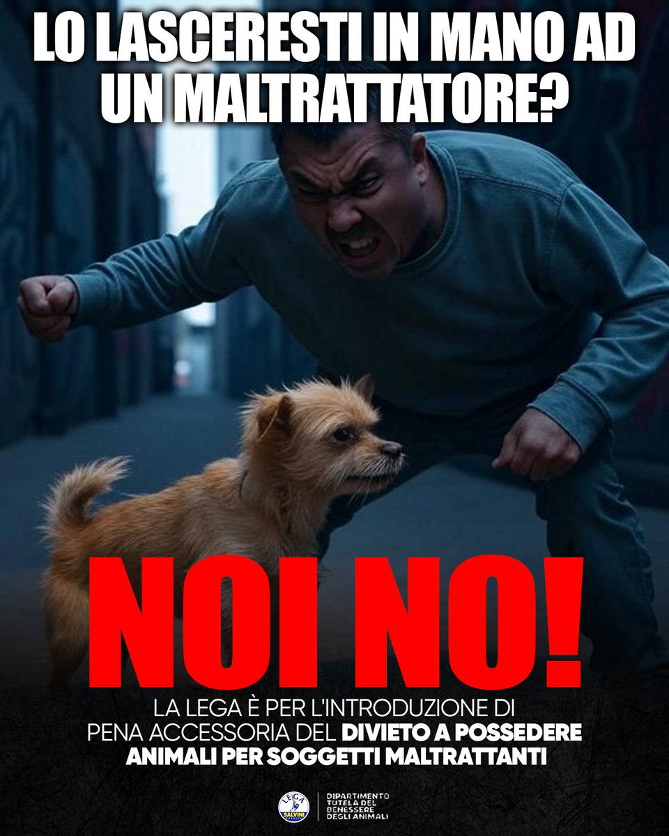 ManfrediPotenti's tweet photo. 🔴 #SALVIAMOLI DAI #MALTRATTATORI !!
Il #maltrattamento e l’#uccisione di #animali sono #scientificamente ritenuti specifici #indicatori di #pericolosità sociale, ossia #fenomeni predittivi di #contemporanee e/o successive altre #condotte #devianti, ...
https://t.co/WtTe70ZE9q https://t.co/gaoJKBhUUF