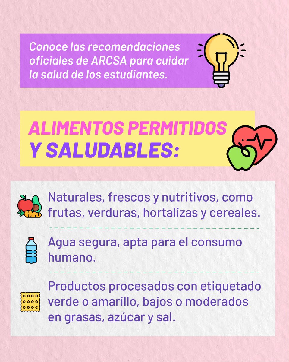 Educacion_Ec's tweet photo. 🤝 Con el objetivo de proteger la salud de niñas 👧🏻, niños 👦🏻 y adolescentes 🙋🏻‍♀️🙋🏻 en entornos educativos 🏫, @Arcsa_Ec emitió recomendaciones oficiales sobre el funcionamiento de los bares escolares en Ecuador, enfocados en:

✅ Alimentos permitidos.
🚫 Productos prohibidos.
🧼 Normas de higiene para el personal que manipula alimentos.

Conoce más detalles ➡️ https://t.co/uePMBHFB7I

#ElNuevoEcuador