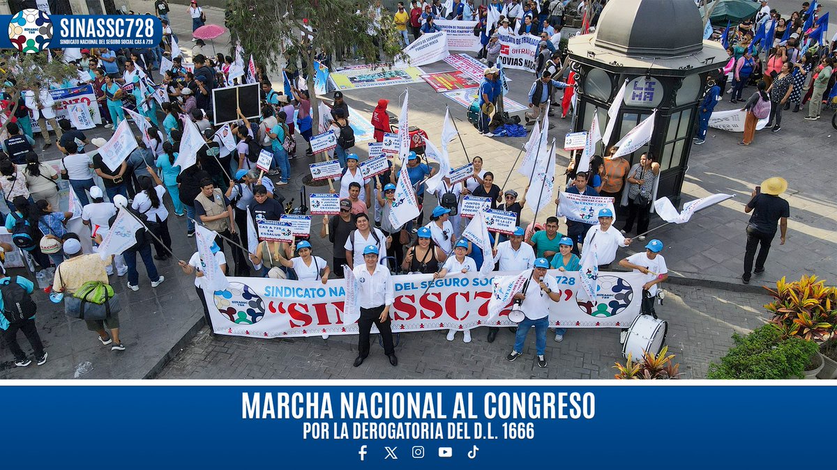 sinassc's tweet photo. El 30/04 participamos en marcha pacífica hacia el Congreso contra el D.L. 1666 y por la eliminación del régimen CAS en EsSalud. Logramos agendar mesa técnica para abordar estos temas. ¡Juntos seguimos defendiendo derechos! #SINASSC728 #EsSalud #NoAlCAS #DerechosLaborales https://t.co/Xmp4x9ZXee