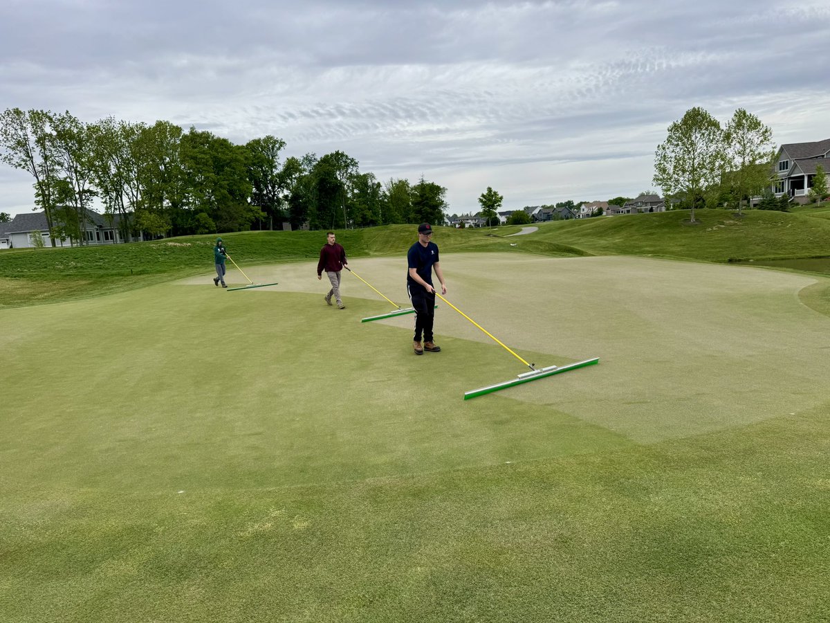 BentgrassWizard's tweet image. We have adopted a lot of modern practices into our turf management program here @Chatham_Hills, but limiting our topdressing for the sake of playability is not one of them. 80 lbs/M isn’t going to rock the boat, but not doing it has proven to be detrimental to our surfaces as we…